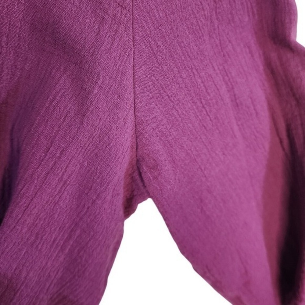 🔥5 for $20🔥Soft Surroundings Top M Purple 3/4 Sleeve Textured Comfy Casual - Picture 6 of 9